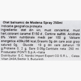Oțet balsamic de Modena IGP, spray 250ml