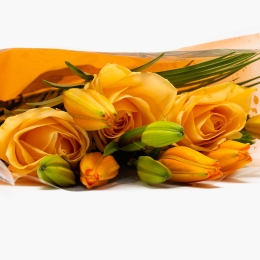 Buchet de flori Mix Soft Gold, diverse culori