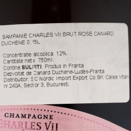 Șampanie rose brut Charles VII, 12%, 750ml