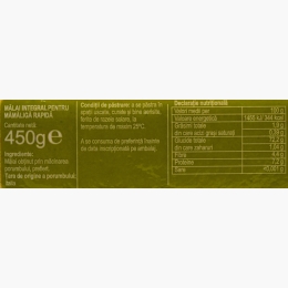 Mălai integral pentru mămăligă rapidă 450g