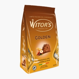 Praline de ciocolată cu umplutură de alune și cereale Golden 125g