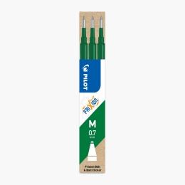 Set 3 rezerve pentru Roller Frixion 0.5mm, verde