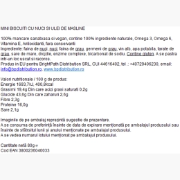 Mini biscuiți cu nuci și ulei de măsline 80g