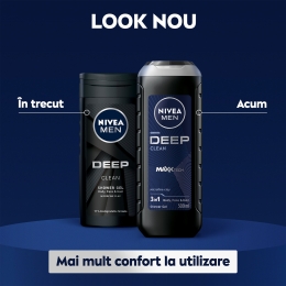 Gel de duș bărbați Deep Clean, 3 în 1, pentru corp, față și păr 0.5l